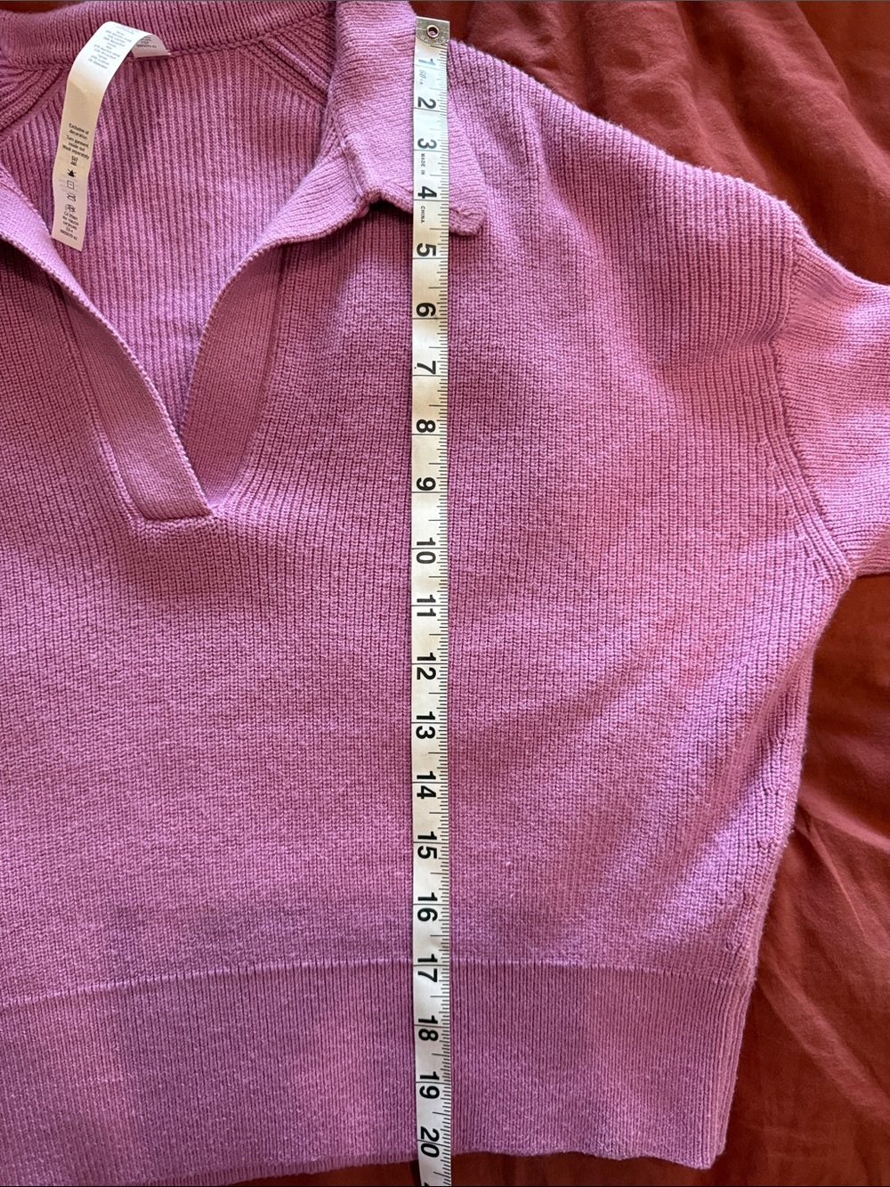 Lululemon Pink Collared Merino Wool Blend Sweater - Picture 5 of 6